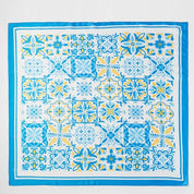 Blue Mosaic Bandana Scarf