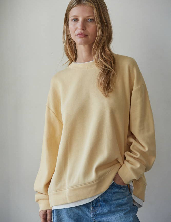 Yellow Layered Crew Pullover