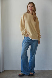 Yellow Layered Crew Pullover