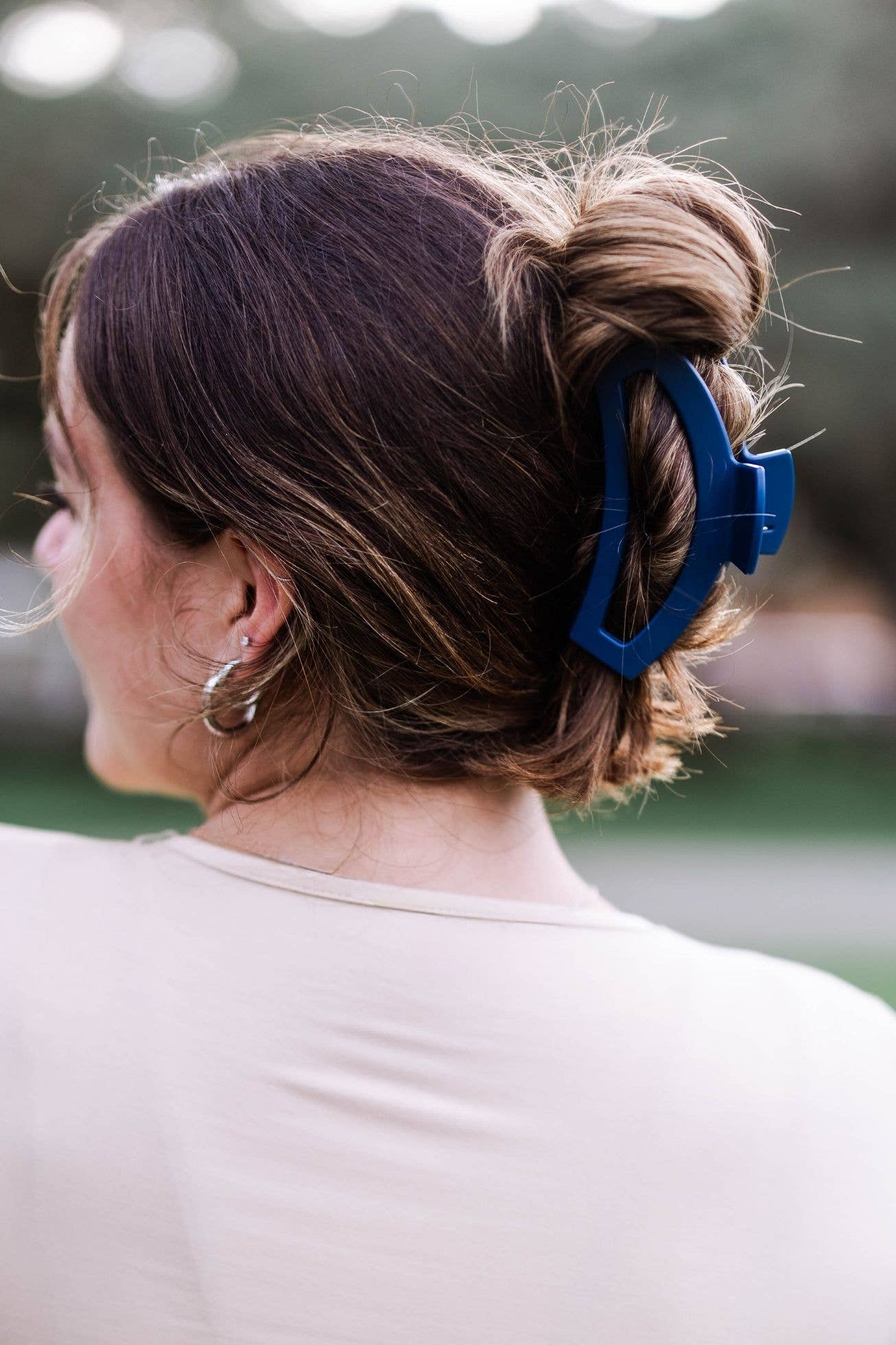 Open Hair Clip | Large | Midnight Rain showing lightweight, durable, and nearly unbreakable