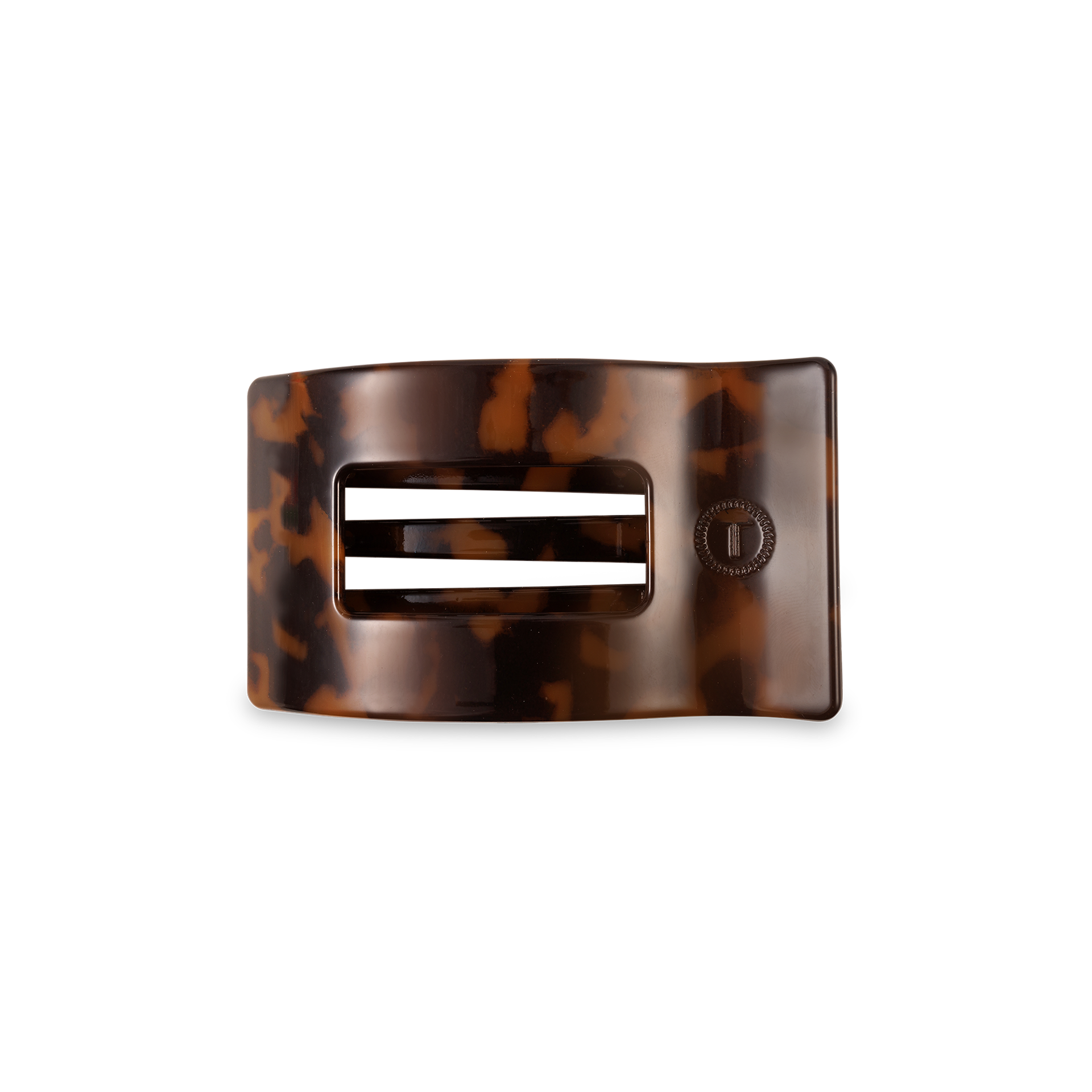Tortoise Small Flat Rectangle Hair Clip
