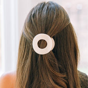 Flat Circle Hair Clip | Medium | Almond Beige