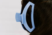 Open Hair Clip | Large | Clear Skies showing solid soft powder blue