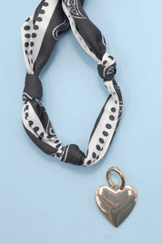 Plain Heart Handcrafted Scarf Interchangeable Charm Necklace