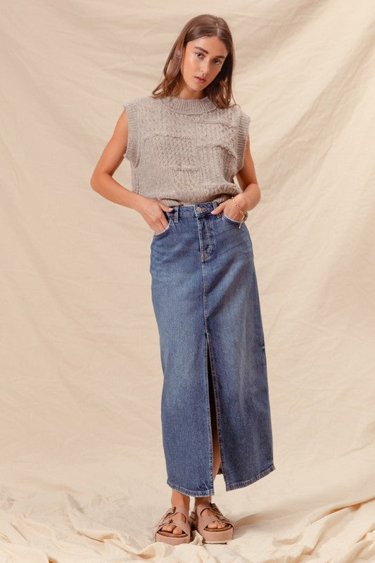 Denim Maxi Skirt