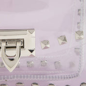 Clear Studded Crossbody Stadium Bag With Chain Strap