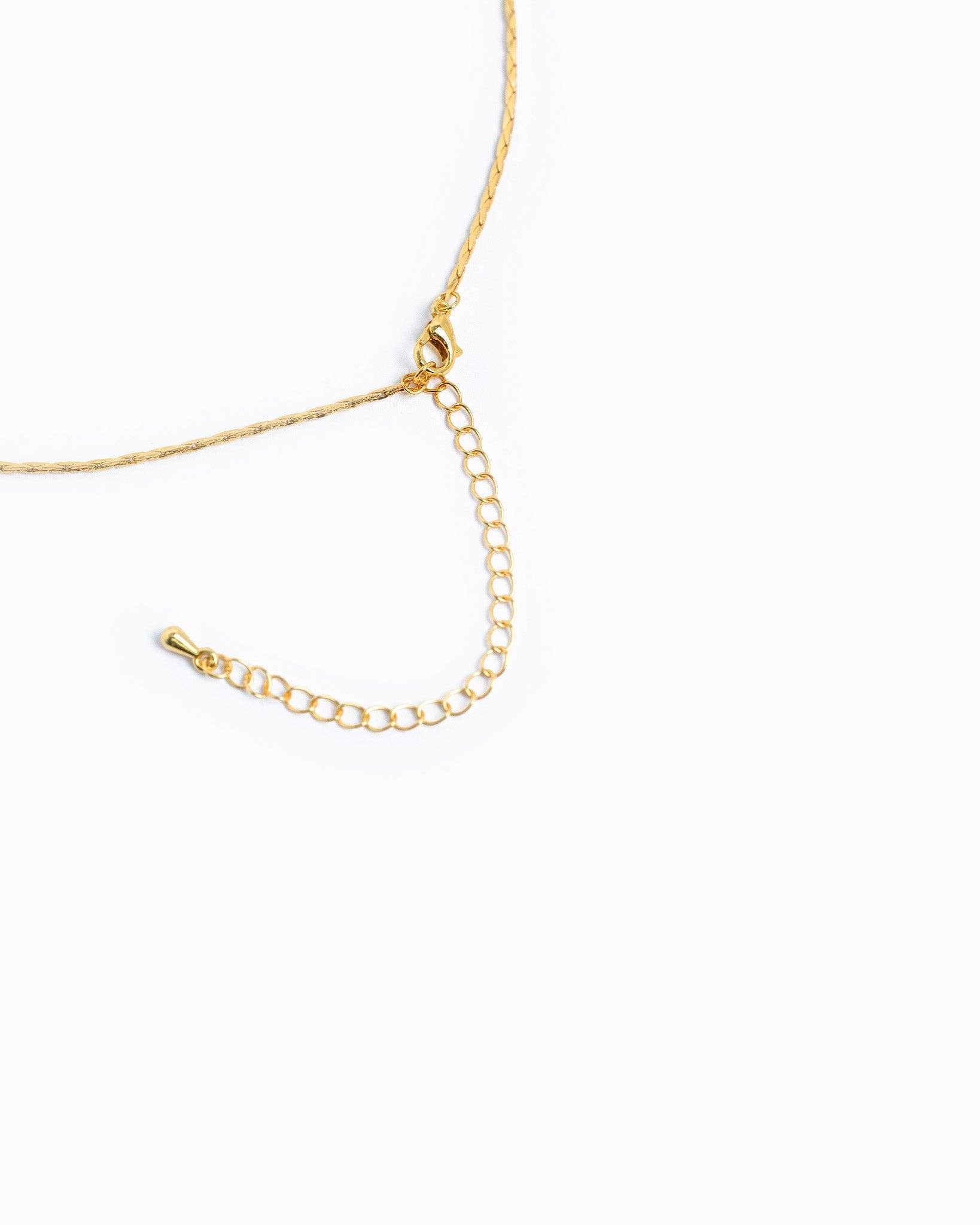 Gold Cross Heart Charm Necklace