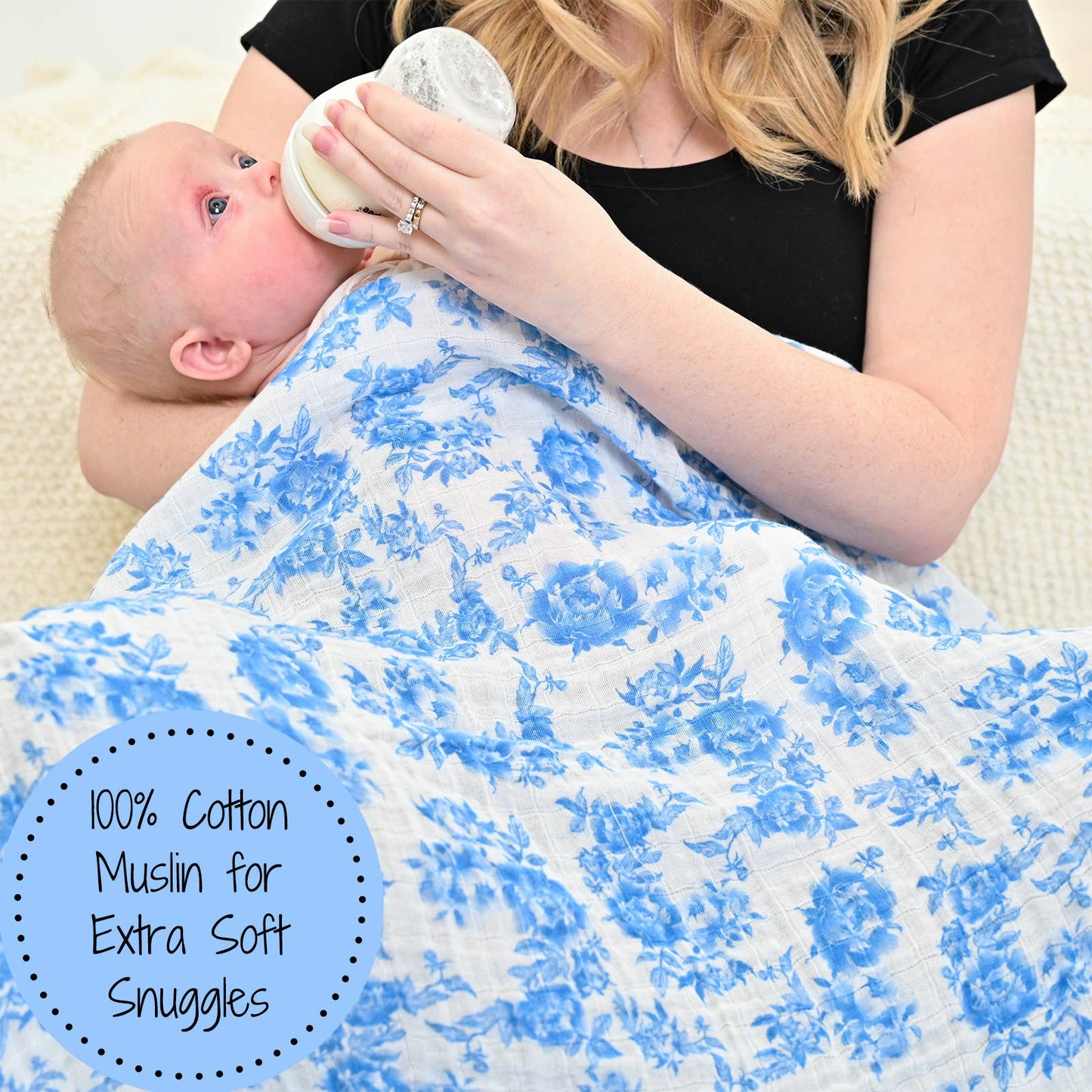 A Peony For Your Thoughts Baby Swaddle Blanket