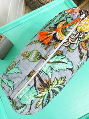 Botanical Quilted Makeup Bag
