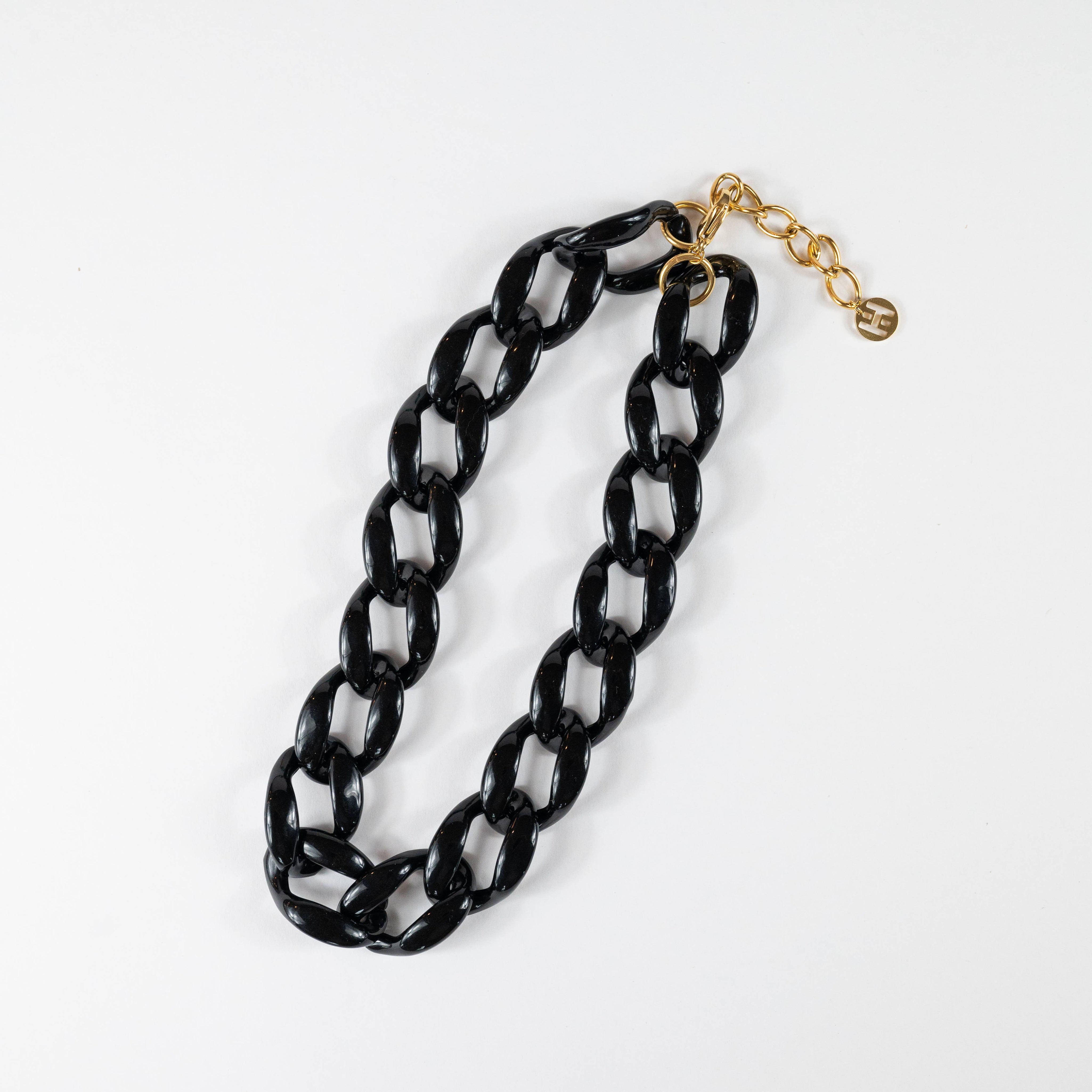 Blue Frost Acrylic Chain Link Necklace