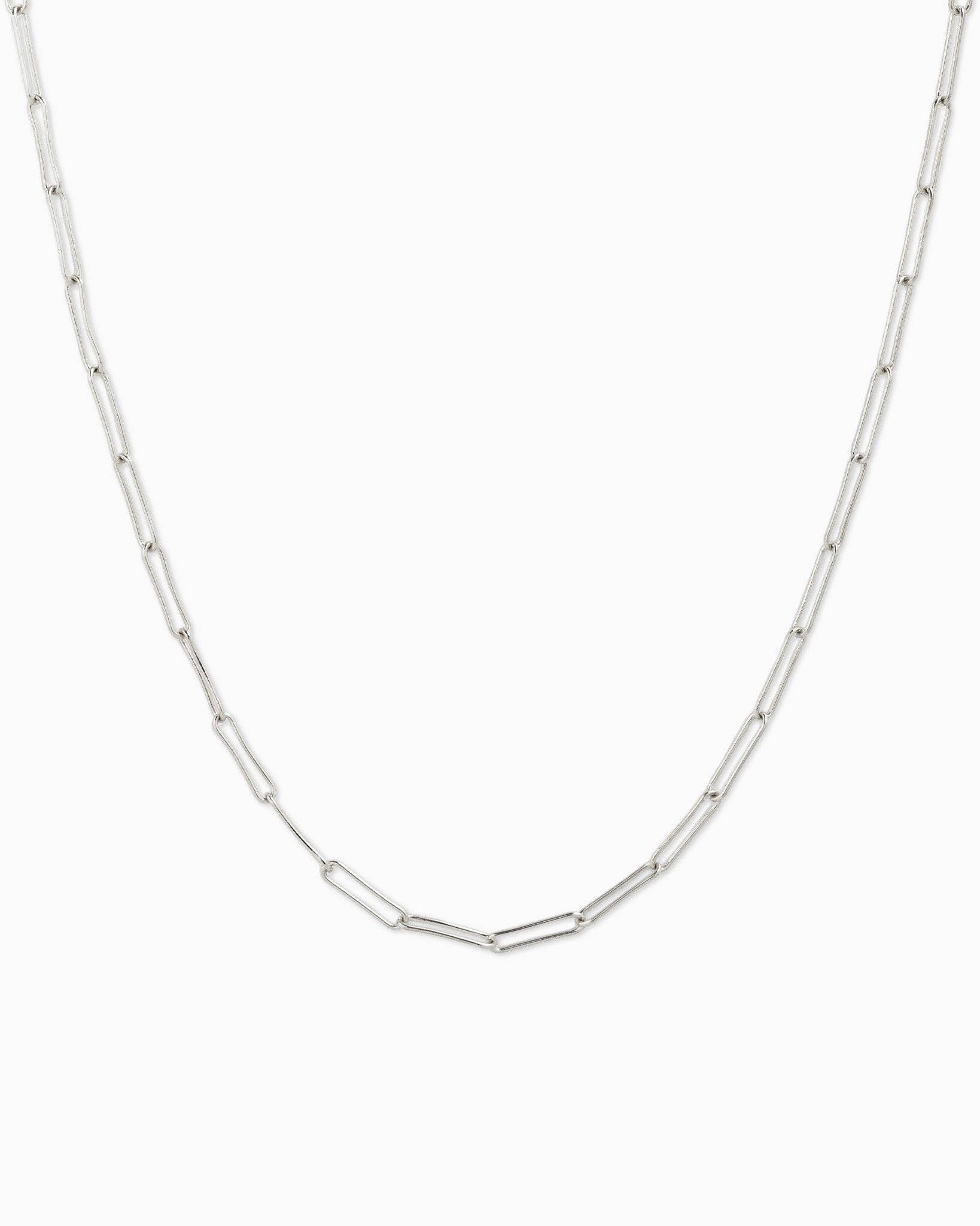 Silver Dainty Clip Link Chain Necklace