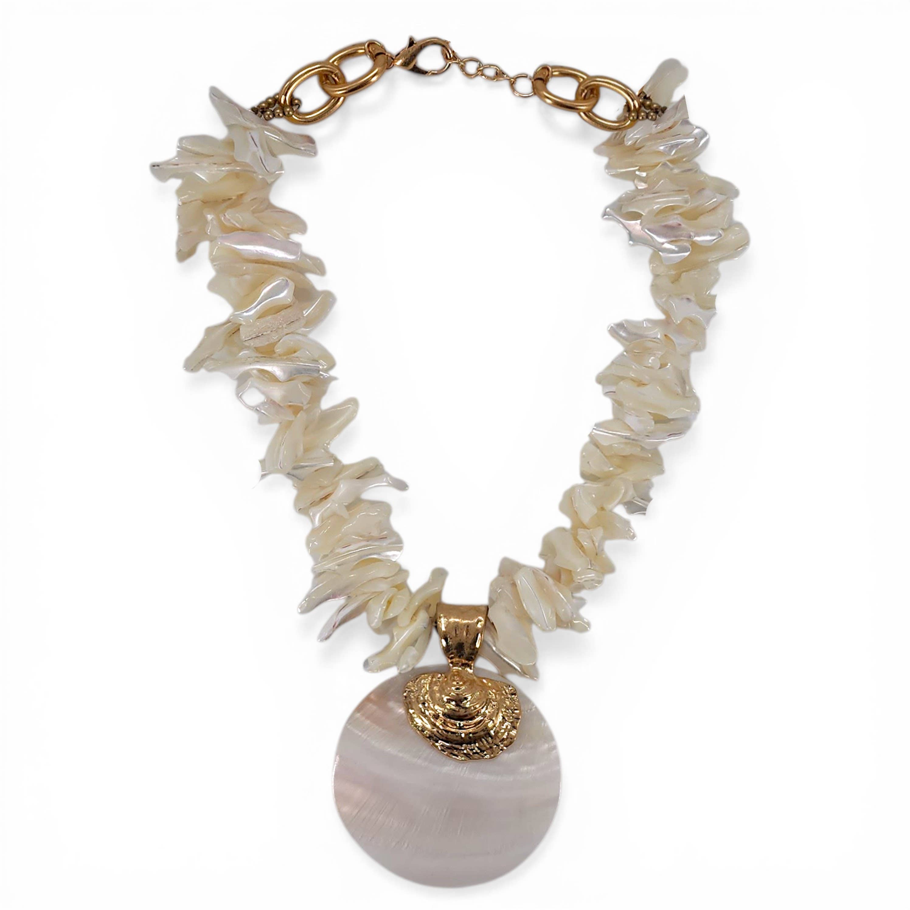 Chunky White Shell Necklace