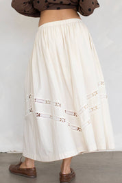 Cream Maxi  Skirt