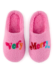 "VERY MERRY" SLIPPERS