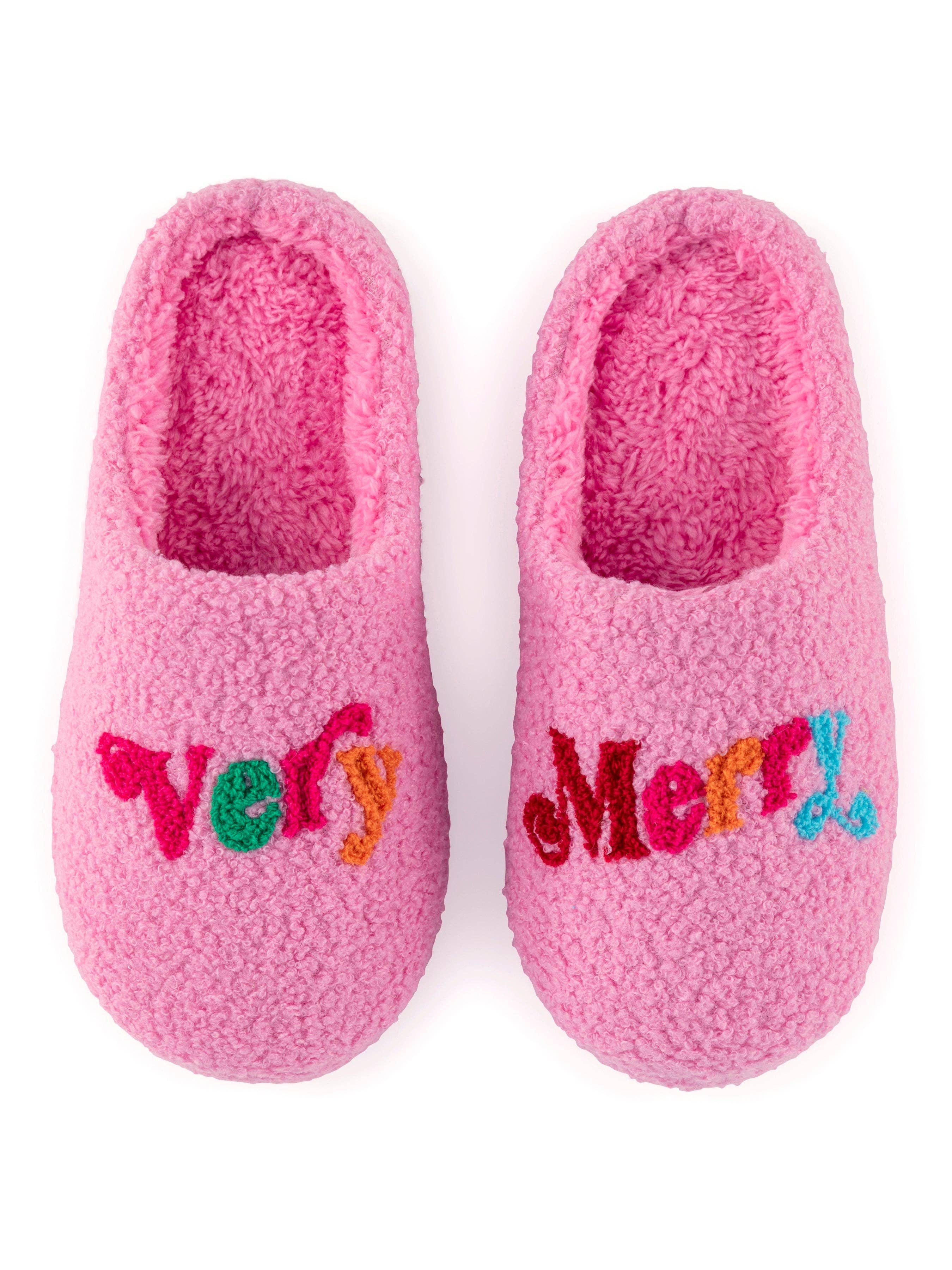 "VERY MERRY" SLIPPERS