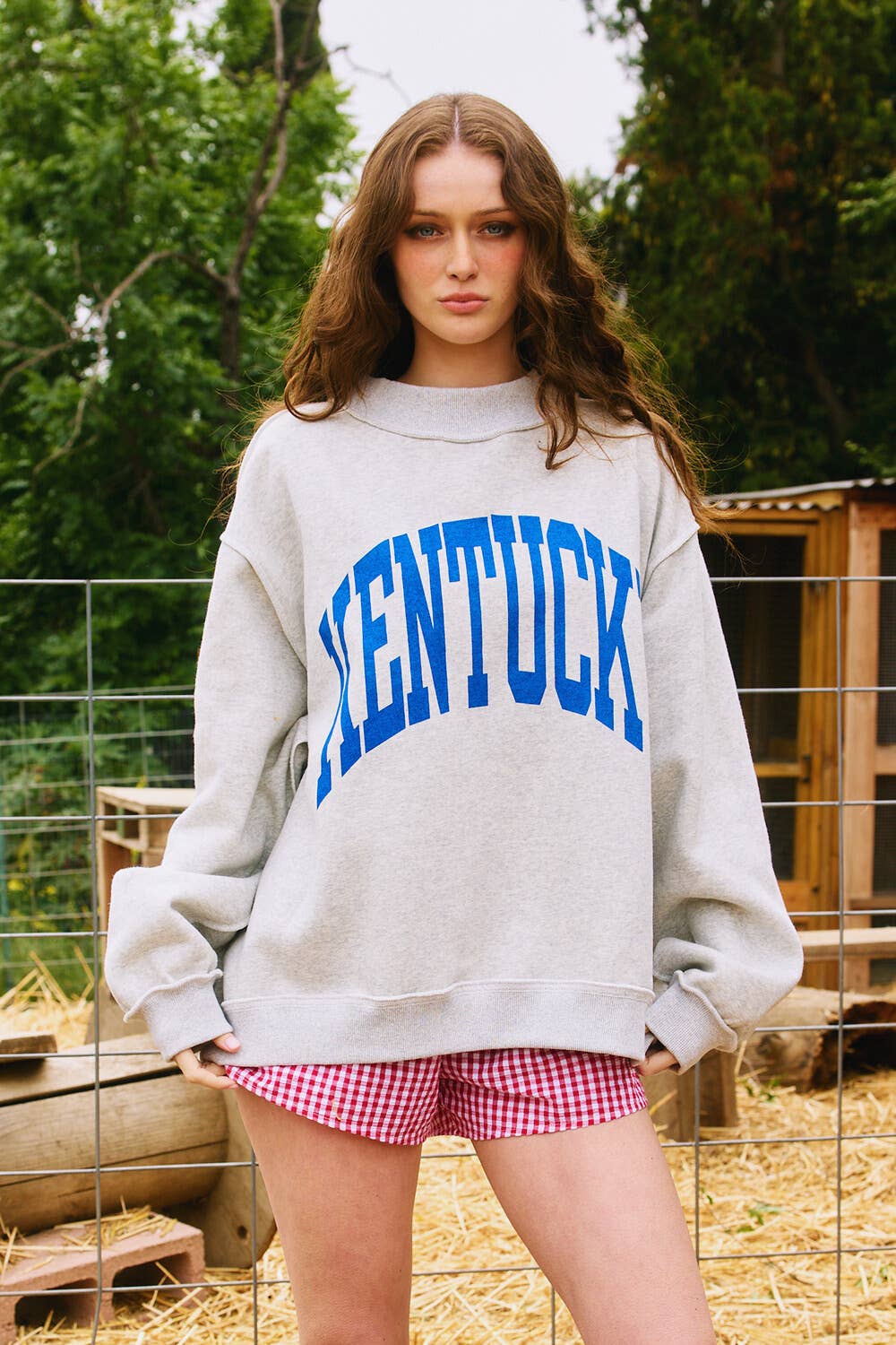 Gray Kentucky Reversible Mockneck