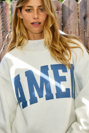 Gray WWJD & Amen Reversible Mockneck