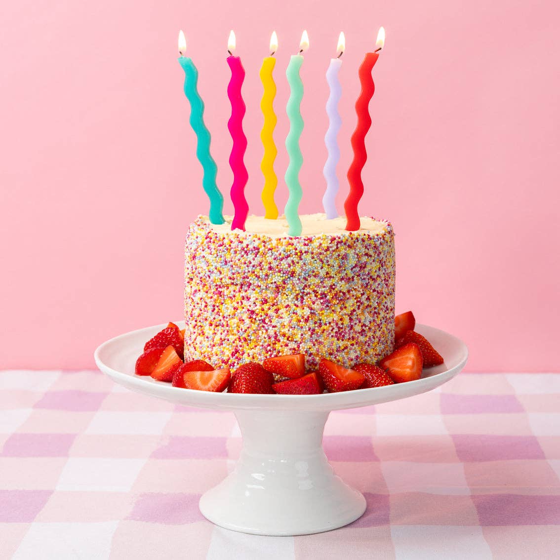Wavy Tall Birthday Candle - 12 Pack showing 12 count