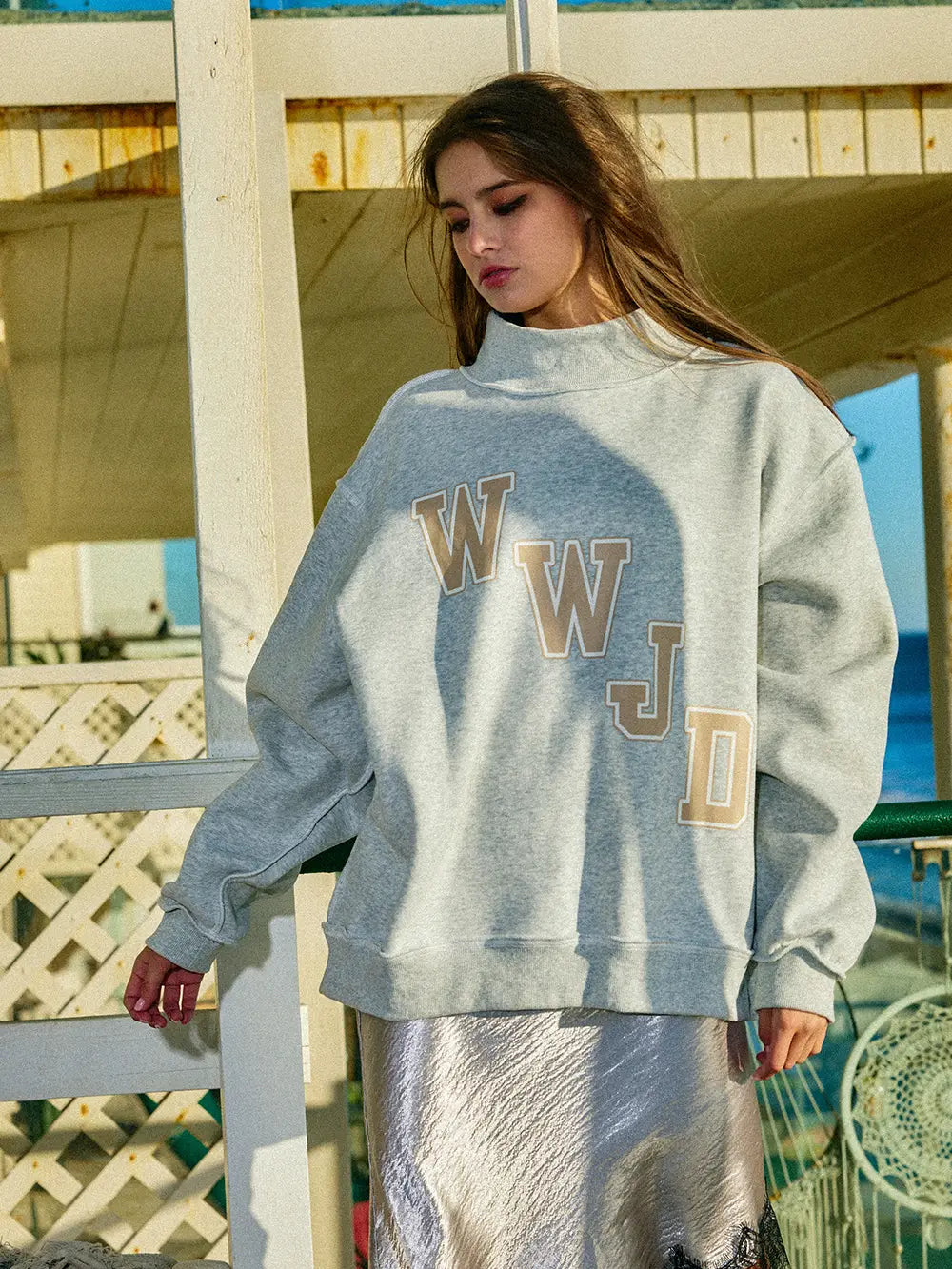 WWJD Mock-Neck Sweatshirt