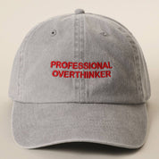Professional Overthinker Washed Hat