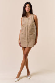 Tweed Sleeveless Dress
