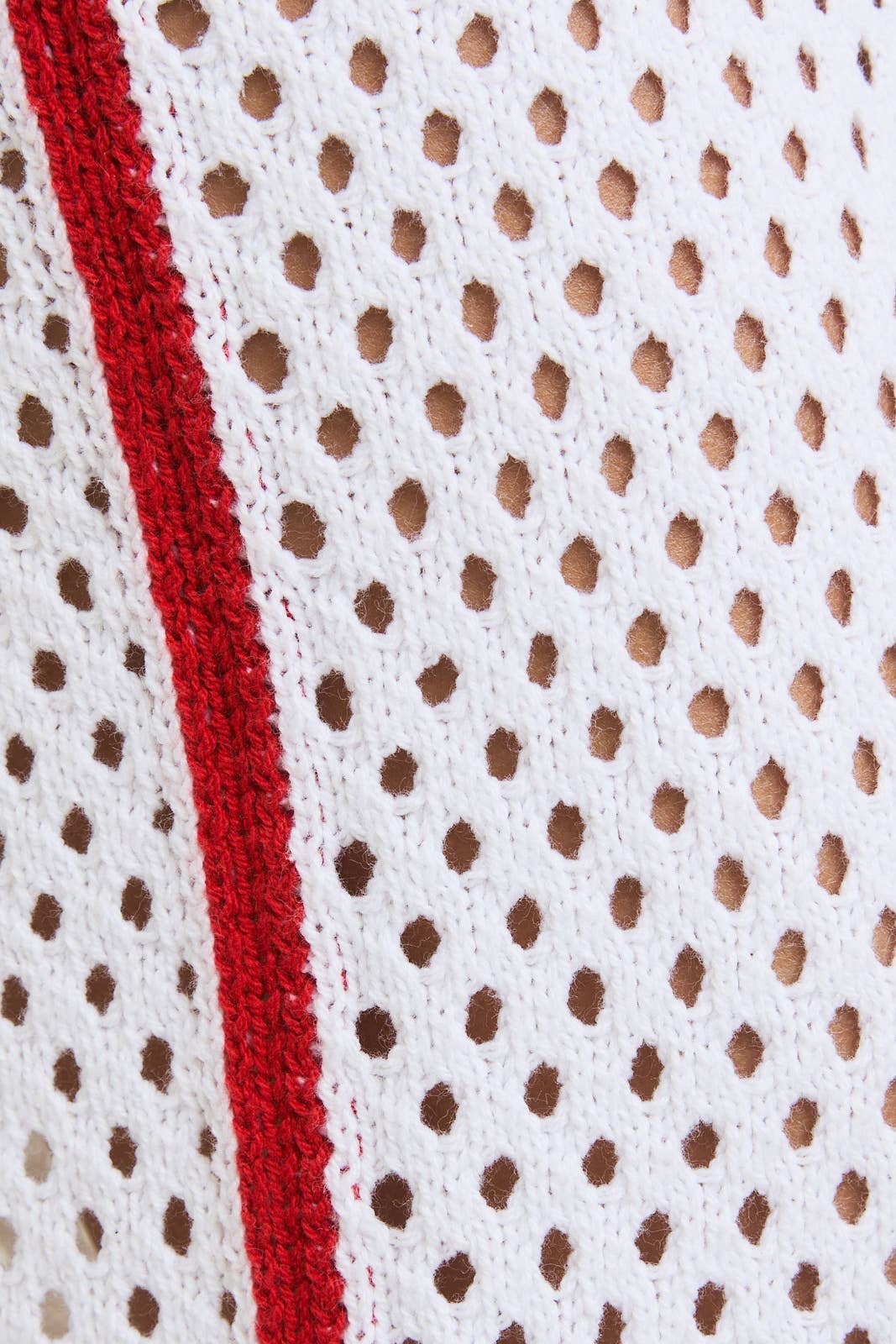 White & Red Bow Ribbon Knit Dress