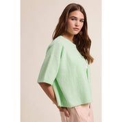Mint Green Single Button Cape Sweater