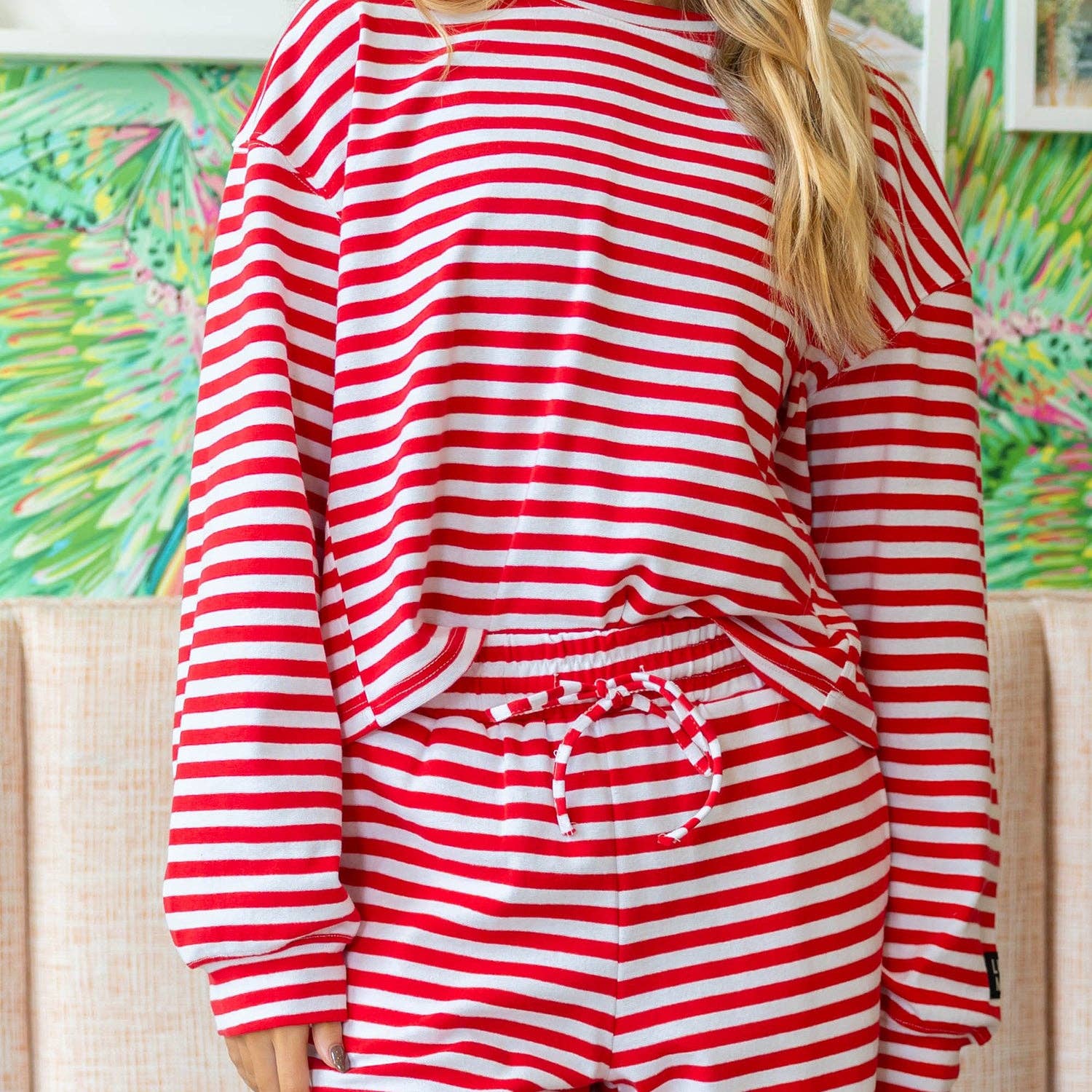Red Stripe Longsleeve Top Lulu Mac