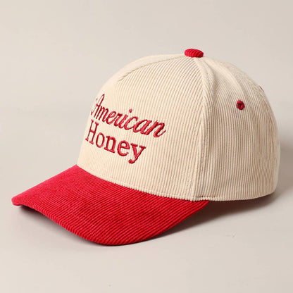 American Honey Corduroy Trucker Baseball Cap