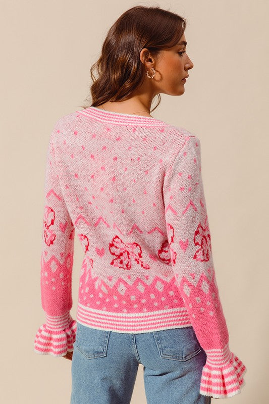 Pink Bow Cardigan