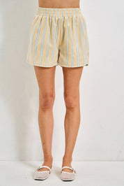 Yellow & Blue Stripe Shorts