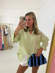 Green Striped Buttondown Shirt
