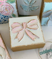 Pink Bow Mini Block