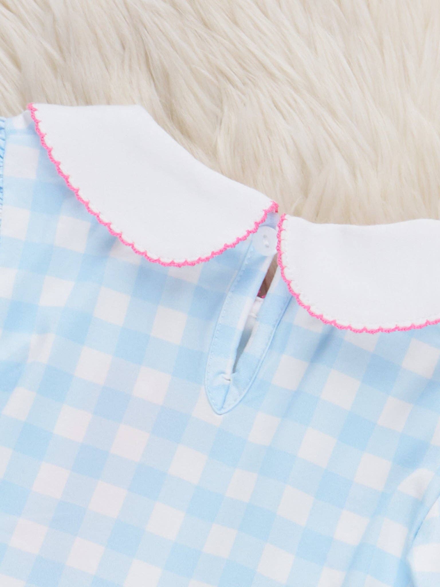 Winter Wonderland Embroidered Gingham Bubble