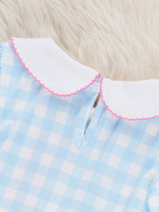 Winter Wonderland Embroidered Gingham Bubble
