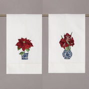 Holiday Chinoiserie Embroidered Guest Towel
