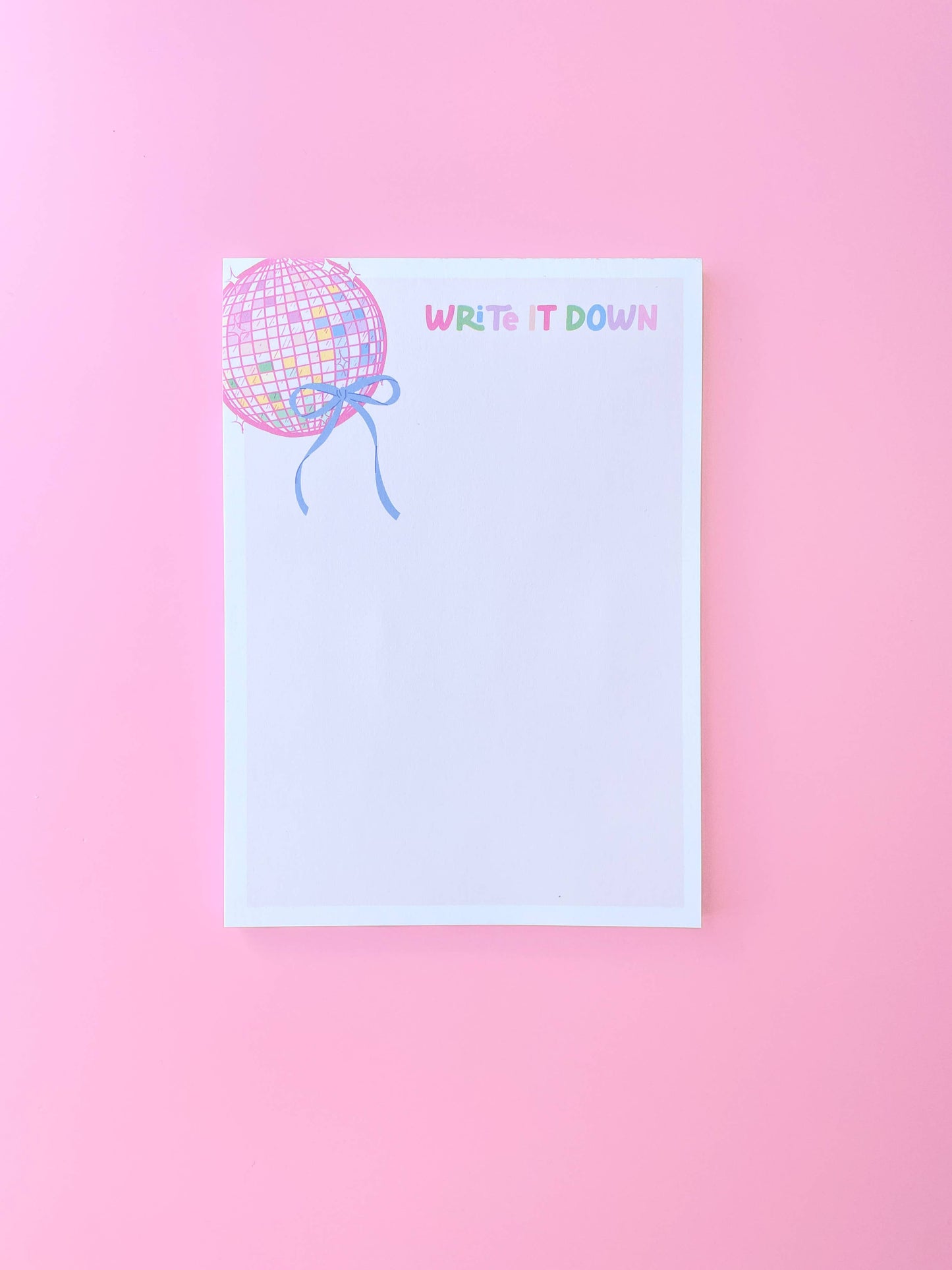 Write it Down Disco Ball Bow Notepad