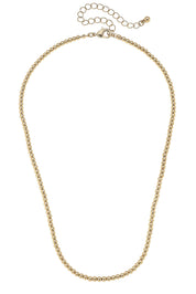 Mini Walker Ball Bead Charm Necklace Base in Shiny Gold — provides the perfect backdrop for personalized charms and
