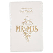 Mr. & Mrs. Devotional White Faux Leather