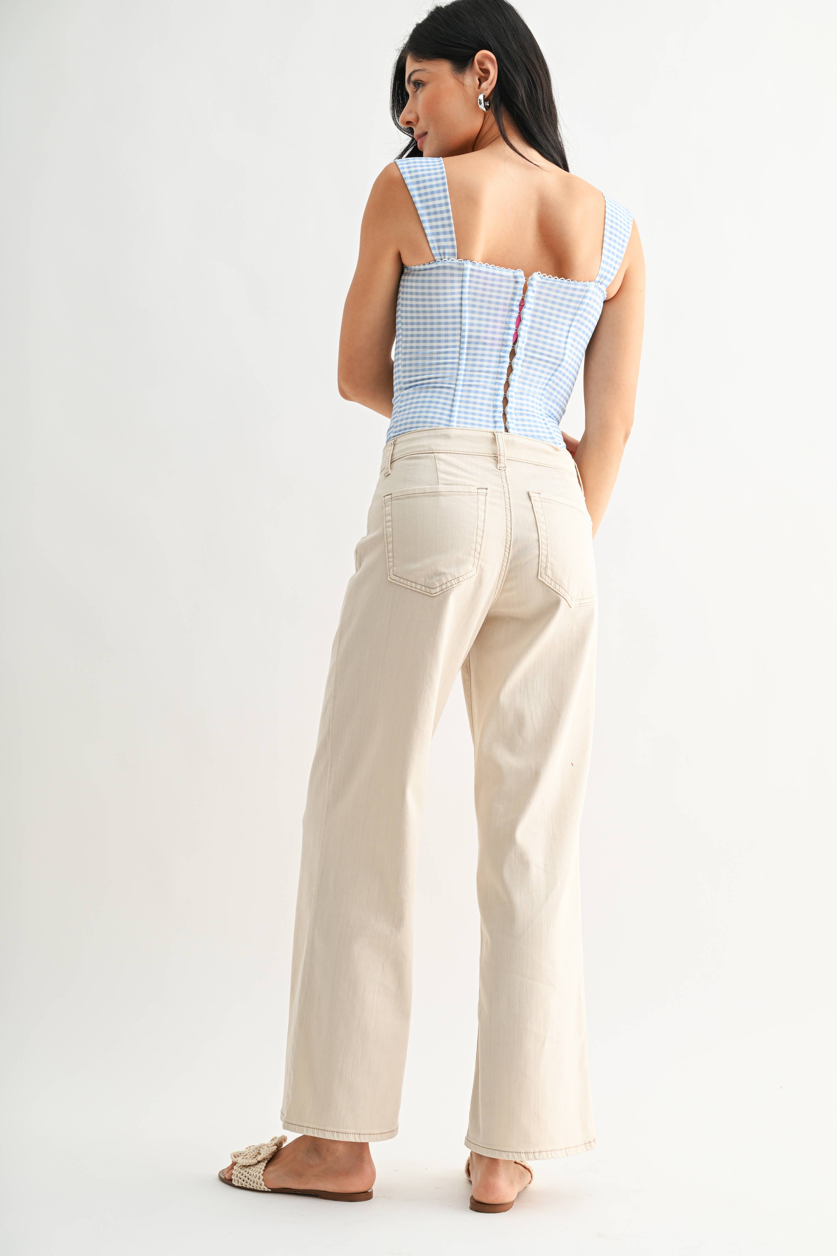 Cream Stretch Twill Trouser