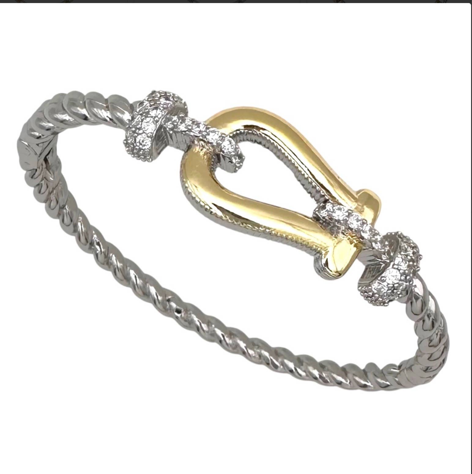 Golden Horseshoe Tie Bangle