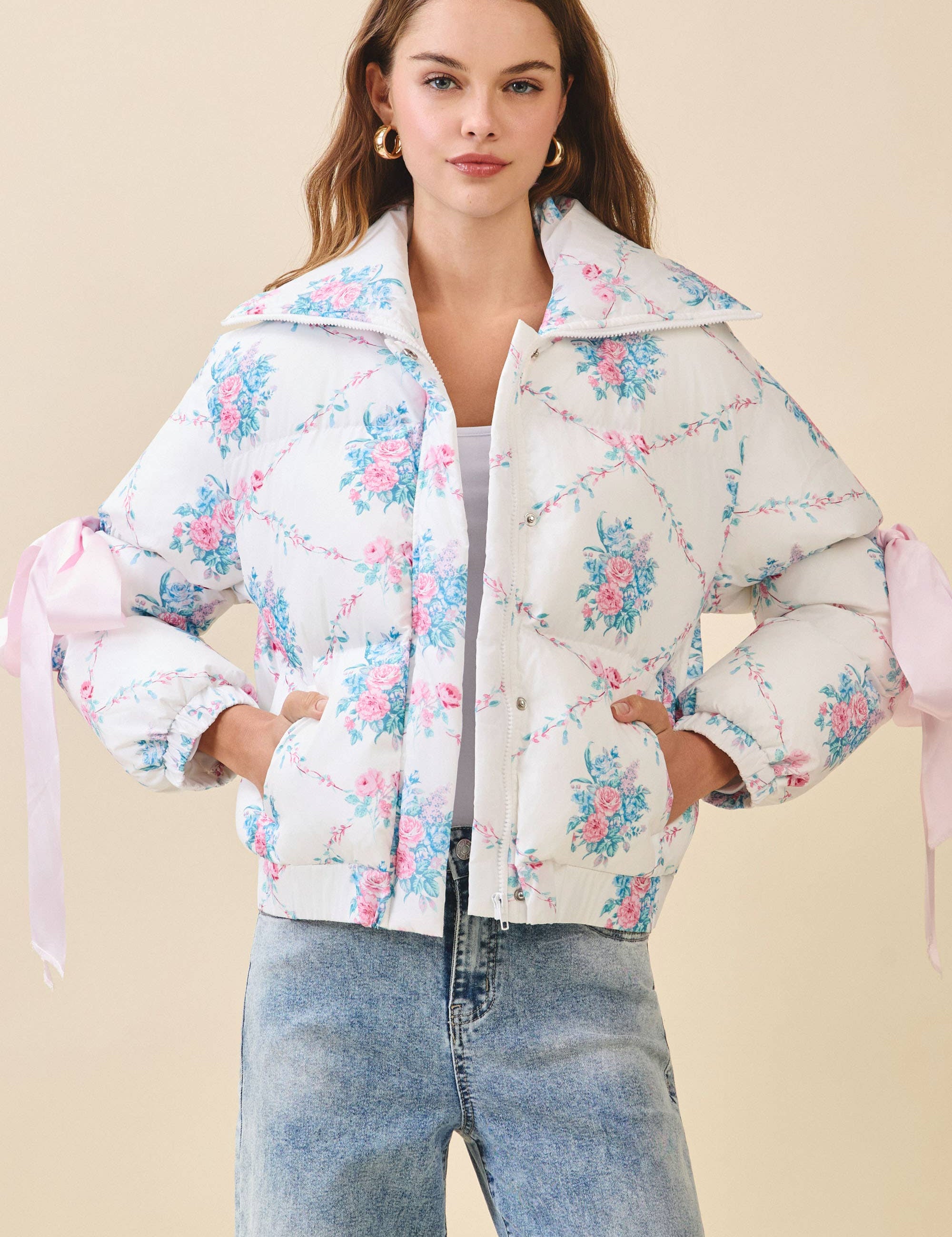Floral Puffer Jacket