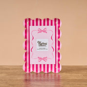 Rectangle Scalloped Acrylic Frame-Sweetheart Stripes