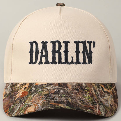 Camo DARLIN' Embroidery Trucker Hat