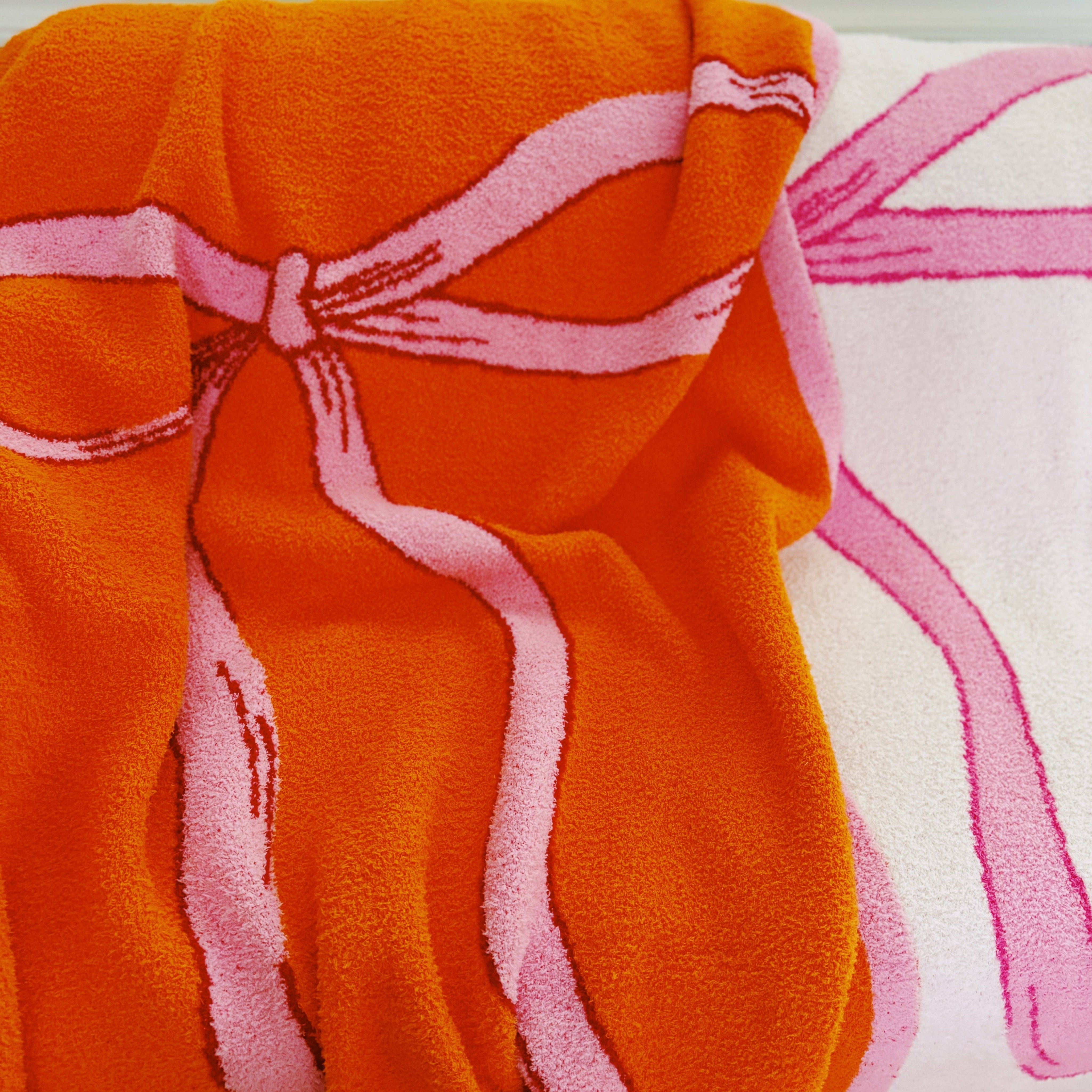 Orange Bow Coziest Blanket