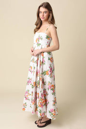 White Floral Maxi Dress