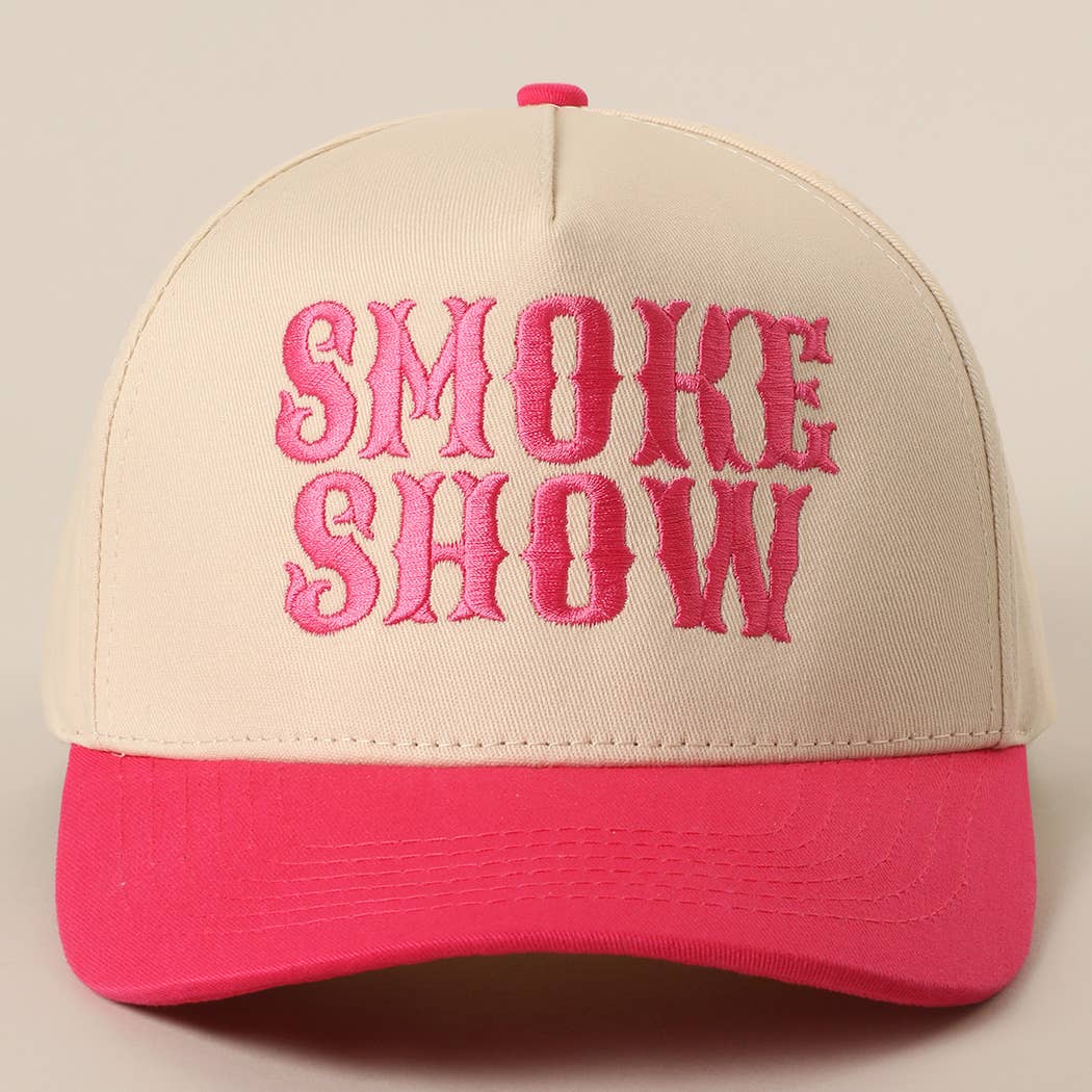SMOKE SHOW Baseball Cap/ Hot Pink