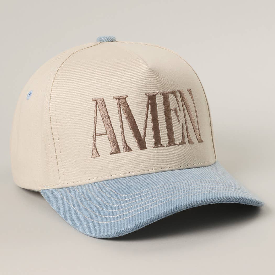 Blue Denim Amen Hat