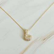 Crystal Bubble Initial Necklace: C at Ninety Nine Boutique, view 19
