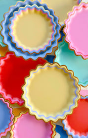 Rainbow Ric Rac Assorted Dinner Plates (10 ct) showing pack of 10